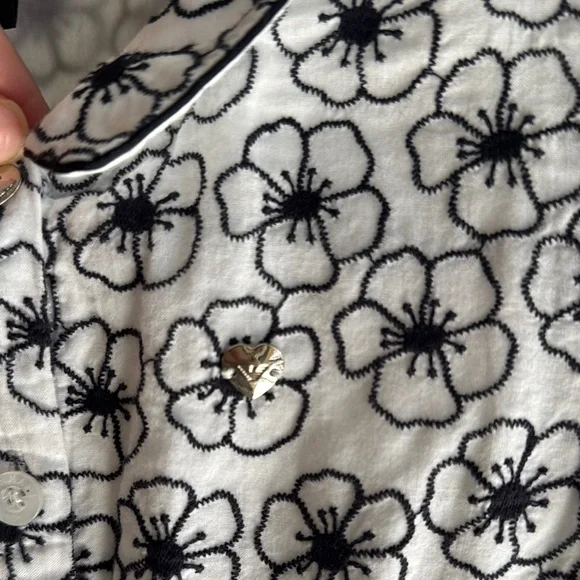 Armani Junior Floral Black and White Girls Dress